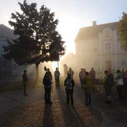 Herbstliche Morgenstimmung beim Start in St. Magdalena.