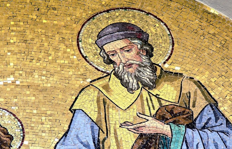 Der Heilige Josef in einer Darstellung in der Familienkirche in Linz