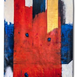 Der Künstler Dip. Ing. Adolf Bachler spendete das Fastentuch der Seelsorgegemeinde zum 50jährigen Jubiläum.