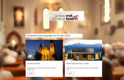 Eine neue Website informiert über alle Gottesdienste, die im Radio oder TV zu finden sind.