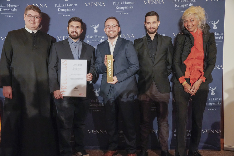 Maecenas Die stolzen Gewinner:innen bei der diesjährigen Preisverleihung im Palais Hansen Kempinski in Wien.
