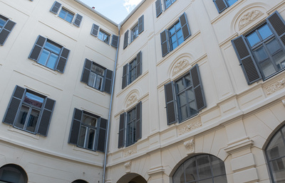 Foto vom Innenhof des Grazer Bischofshofs