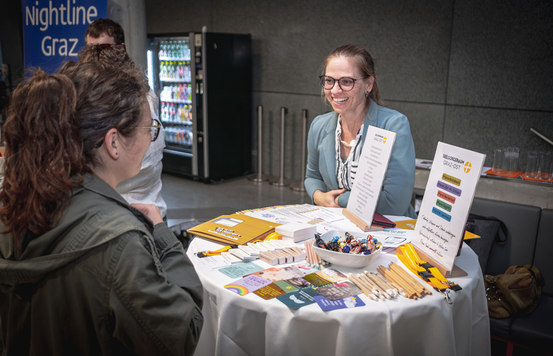 Eva Herzog bei der Praktikums- und Freiwilligenmesse in Graz.