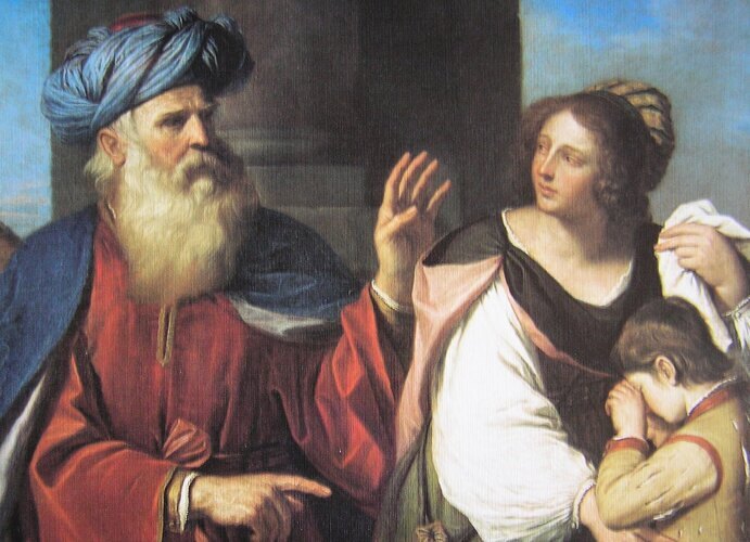 Abraham schickt seine Magd Hagar mit ihrem gemeinsamen Kind fort - sie ist ab sofort Alleinerziehende.