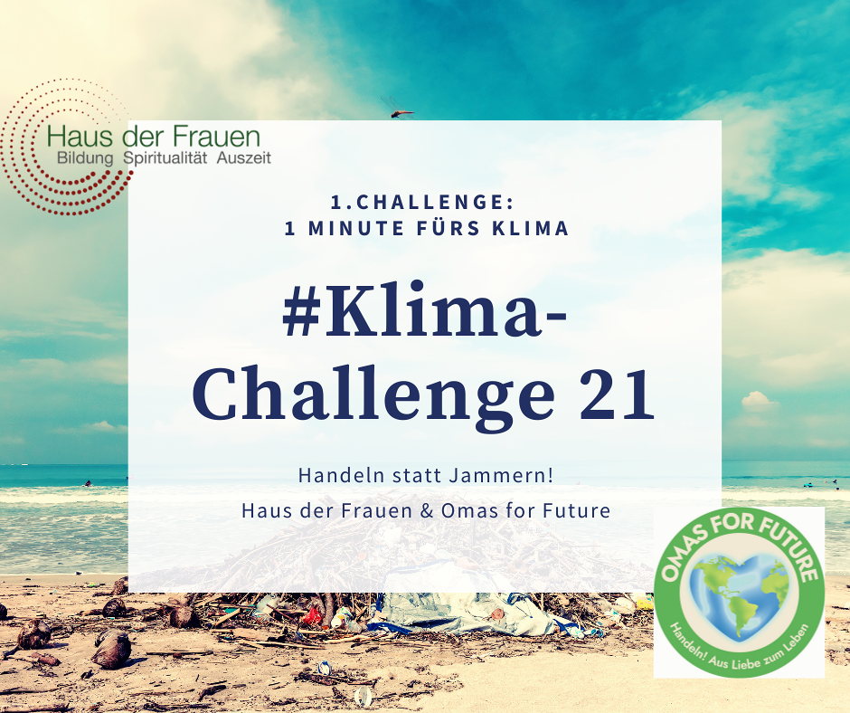 In der ersten Woche der Klima-Challenge 21 dreht sich alles um 1 Minute fürs Klima.