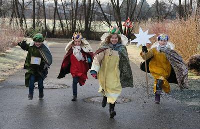Die Sternsinger freuen sich über ein tolles Ergebnis.