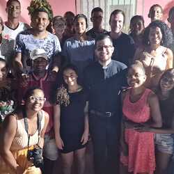 Treffen mit Studierenden, die im Schulungszentrum von IRPAA wohnen