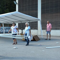 Vorbereitungen für das Pfarrfest