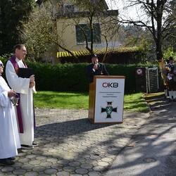 Gedenken beim Kriegerdenkmal