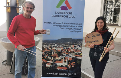 Robert Hautz und Daniela Felber freuen sich auf inspirierende Gespräche beim gemeinsamen Müllsammeln.