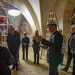 Baustellenführung mit Diözesanbischof Wilhelm Krautwaschl in der Langen Nacht der Kirchen 2019