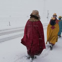 Sternsinger in Lassing:  Solange sie den Stern sehen sind sie am richtigen Weg.