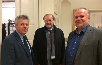 HR Kurt Kalcher und Erich Hohl mit Kilian Kleinschmidt