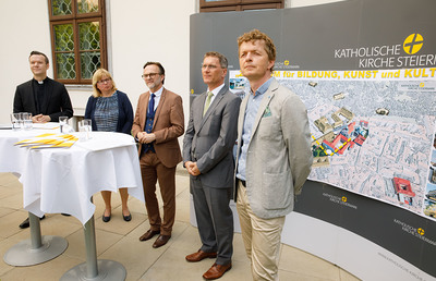 Thorsten Schreiber, Ute Paulweber, Walter Prügger, Andreas Ehart und Johannes Rauchenberger stellten das Projekt vor.