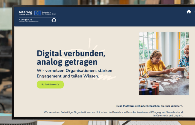 Com(p)AGE als digitale Plattform verbindet Menschen, die sich kümmern.
