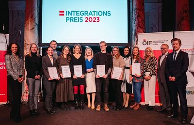 Die Gewinner:innen des diesjährigen Integrationspreises des Österreichischen Integrationsfonds. 