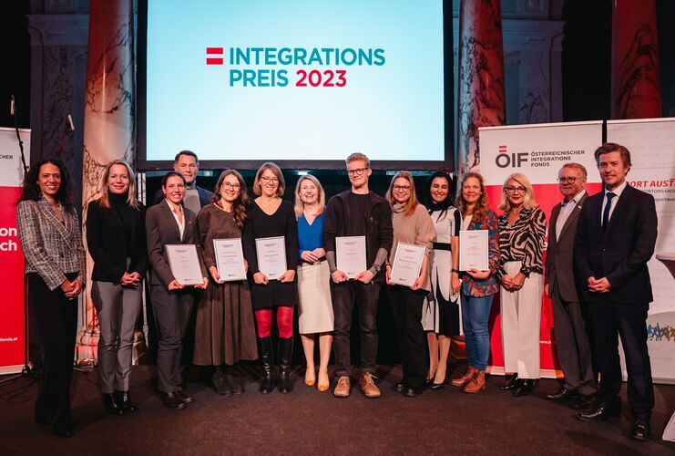 Die Gewinner:innen des diesjährigen Integrationspreises des Österreichischen Integrationsfonds. 