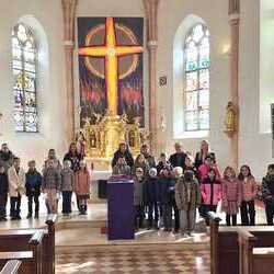 Fastentuch in der Pfarrkirche Liezen von Beatrix Prinz