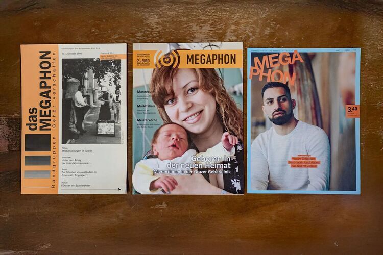 Das Straßenmagazin Megaphon feiert heuer seinen 30. Geburtstag.