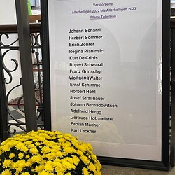 Die Verstorbenen des letzten Jahres.