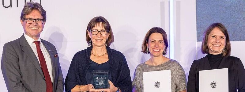 v.l.n.r.: Martin Polaschek, Ursula Grasser, Anneliese Franz, Ursula Skrabitz