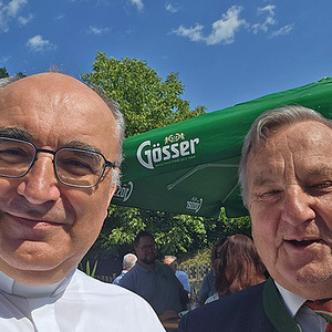 mit dem Vater von Bischof Hermann Glettler