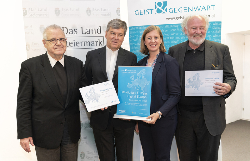 Präsentierten das Programm des Pfingstdialogs 2019 (v.l.): Heinrich Schnuderl, Herwig Hösele, Barbara Eibinger-Miedl, Lojze Wieser