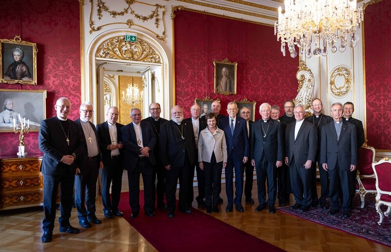 Die österreichische Bischofskonferenz zu Gast bei Bundespräsident Alexander van der Bellen.