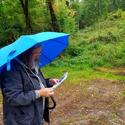 Voller Einsatz auch im Regen bei der Vorbegehung