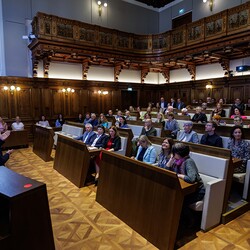 Marienambulanz der Caritas Steiermark feiert 25jähriges Bestehen am 17. April 2024 im Grazer Rathaus.