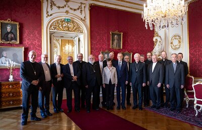 Die österreichische Bischofskonferenz zu Gast bei Bundespräsident Alexander van der Bellen.