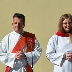 Diakon Wolfgang Garber, Pastoralreferentin Anja Asel