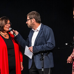 Sabine Steinacher (Leiterin VinziDorf), Werner Ranacher, Amrita Böker
