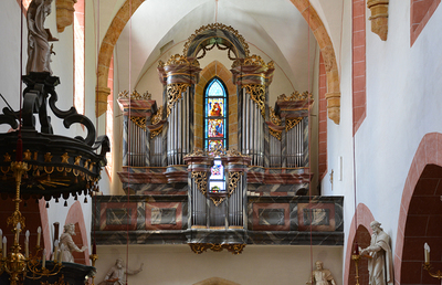 Die historische Meyenburg Orgel (1698 II/17) in der Stadtpfarrkirche Murau.
