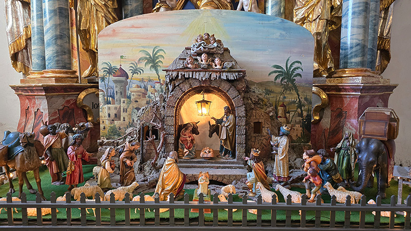 Krippendarstellung / Krautwaschl Krippe in der Pfarrkirche Teufenbach