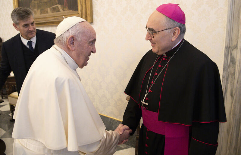 Bischof Wilhelm traf Papst Franziskus zuletzt beim ad-limina-Besuch der österreichischen Bischöfe in Rom im Dezember 2022.