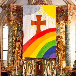 Fastentuch in der Pfarrkirche Predlitz